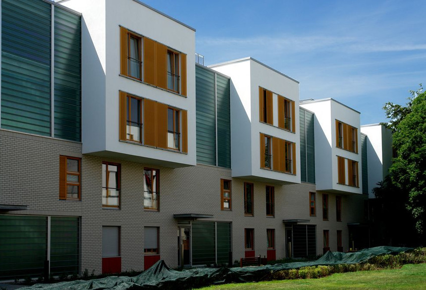 Eko Park z cegły Faro szarej cieniowanej gładkiej