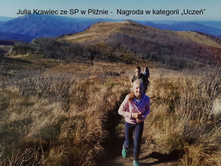 Julia Krawiec ze SP w Pilźnie -  Nagrodza w kategorii „Uczeń”